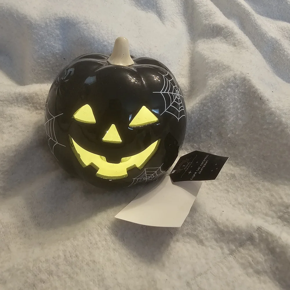 Target DISCONTINUED Halloween Black Spider Jack o' Lantern Pumpkin Light